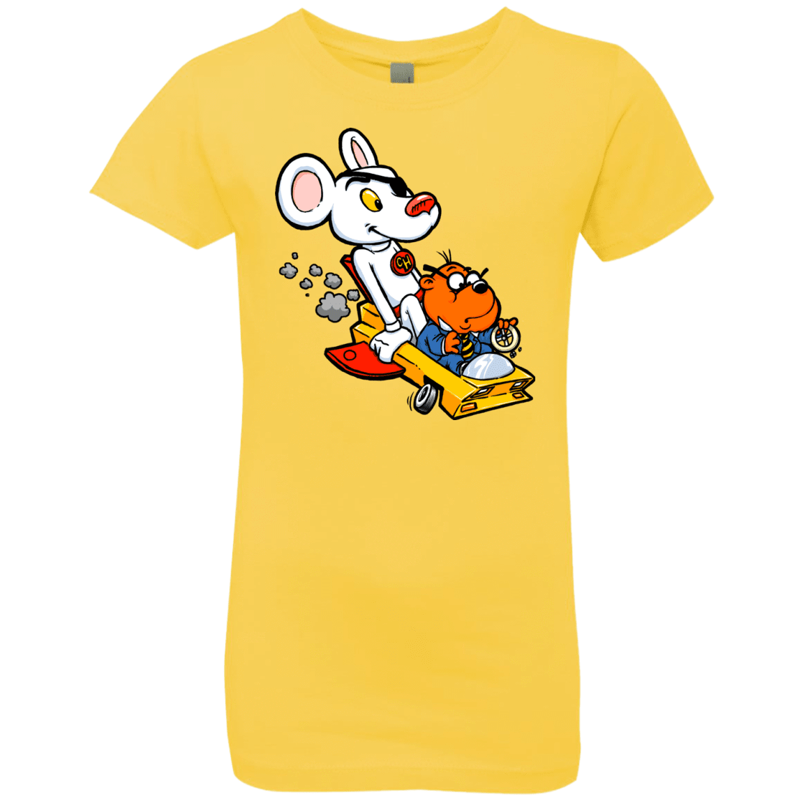 T-Shirts Vibrant Yellow / YXS Danger Mouse Girls Premium T-Shirt