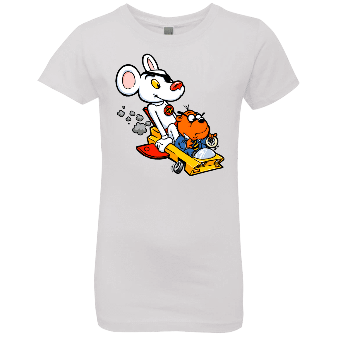 T-Shirts White / YXS Danger Mouse Girls Premium T-Shirt