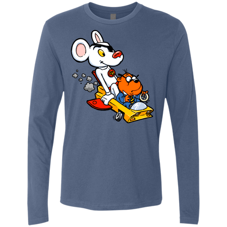 T-Shirts Indigo / Small Danger Mouse Men's Premium Long Sleeve