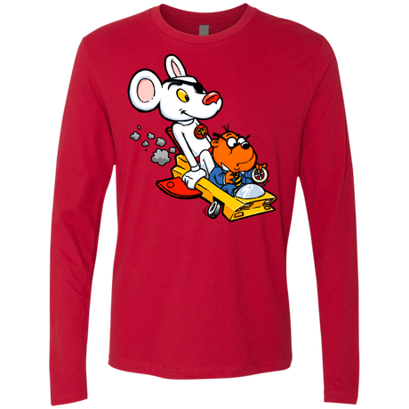 T-Shirts Red / Small Danger Mouse Men's Premium Long Sleeve