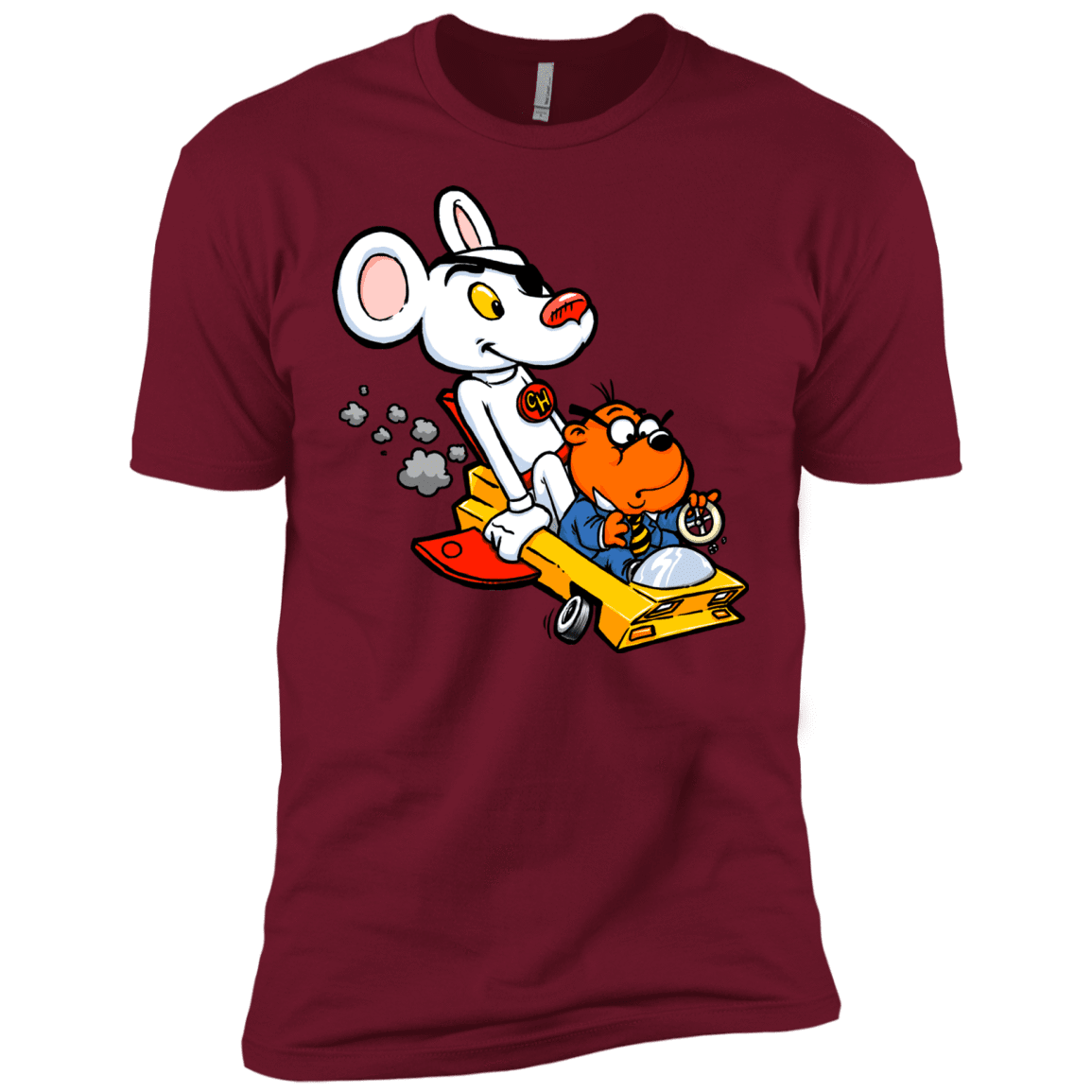 T-Shirts Cardinal / X-Small Danger Mouse Men's Premium T-Shirt