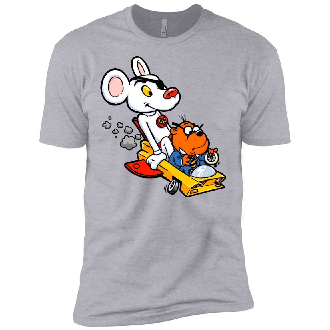 T-Shirts Heather Grey / X-Small Danger Mouse Men's Premium T-Shirt