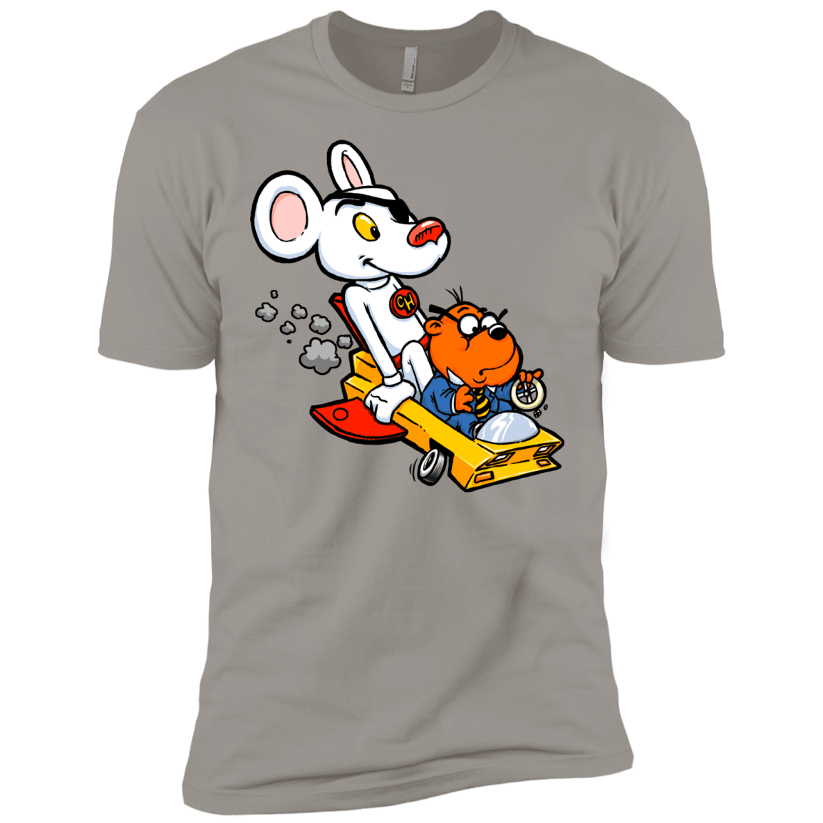T-Shirts Light Grey / X-Small Danger Mouse Men's Premium T-Shirt