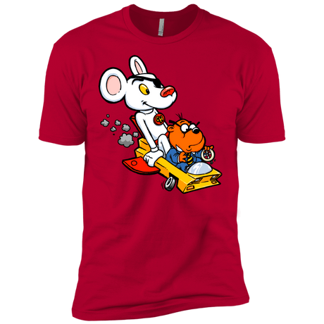 T-Shirts Red / X-Small Danger Mouse Men's Premium T-Shirt