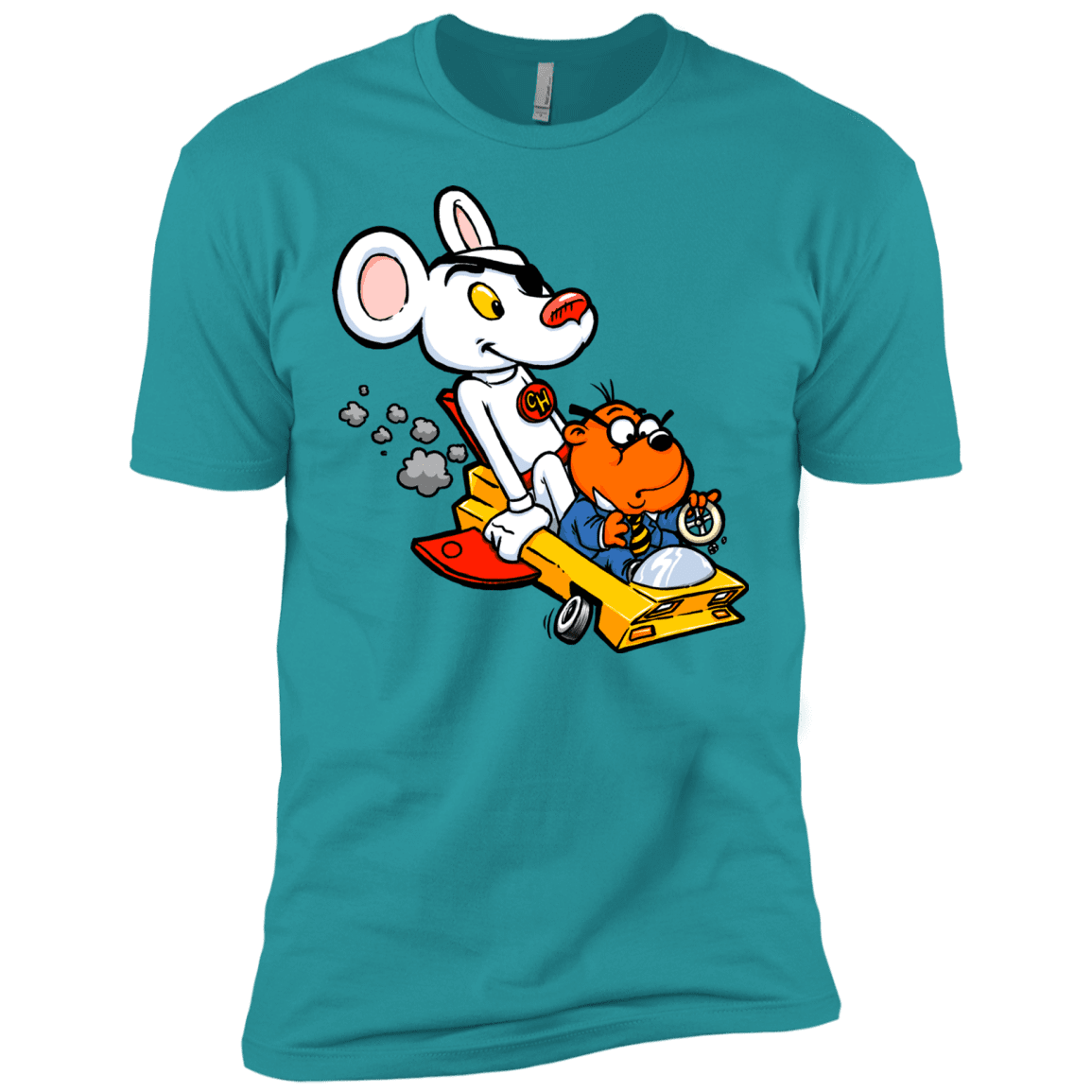 T-Shirts Tahiti Blue / X-Small Danger Mouse Men's Premium T-Shirt