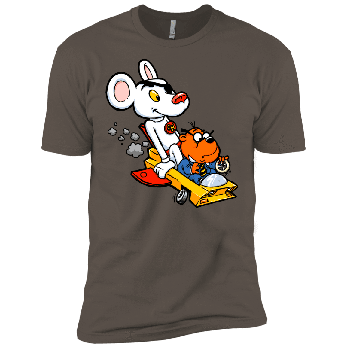 T-Shirts Warm Grey / X-Small Danger Mouse Men's Premium T-Shirt