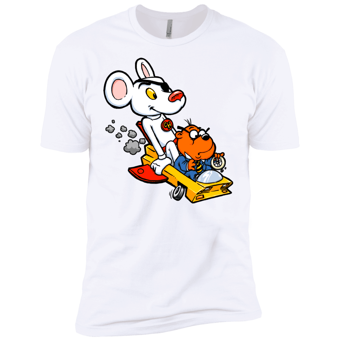 T-Shirts White / X-Small Danger Mouse Men's Premium T-Shirt