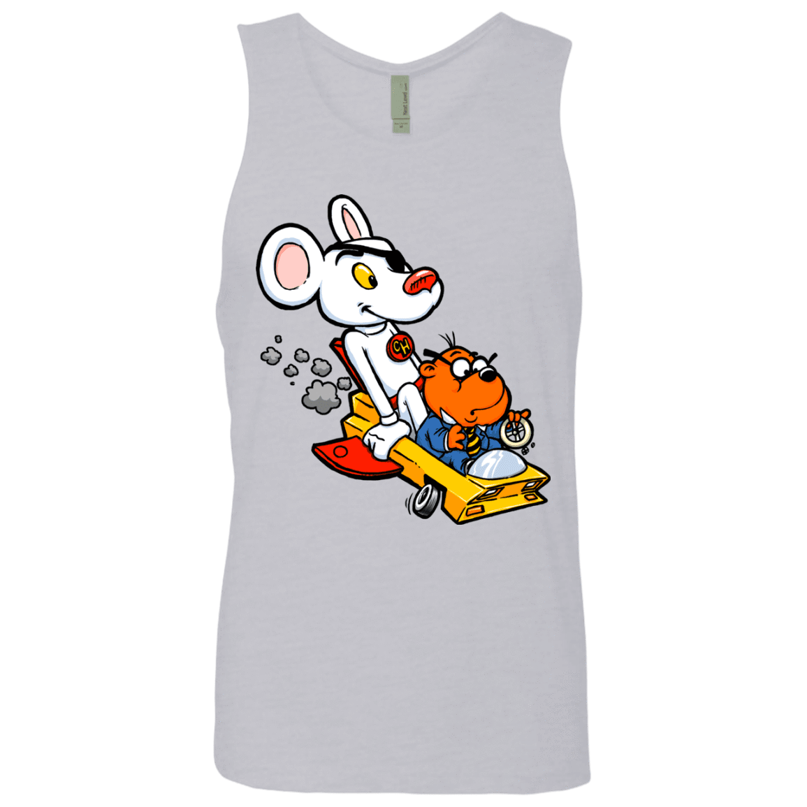 T-Shirts Heather Grey / Small Danger Mouse Men's Premium Tank Top