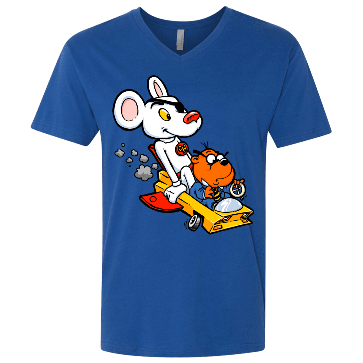 T-Shirts Royal / X-Small Danger Mouse Men's Premium V-Neck