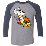 T-Shirts Premium Heather/ Vintage Navy / X-Small Danger Mouse Men's Triblend 3/4 Sleeve