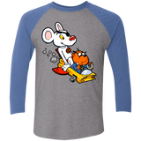 T-Shirts Premium Heather/ Vintage Royal / X-Small Danger Mouse Men's Triblend 3/4 Sleeve