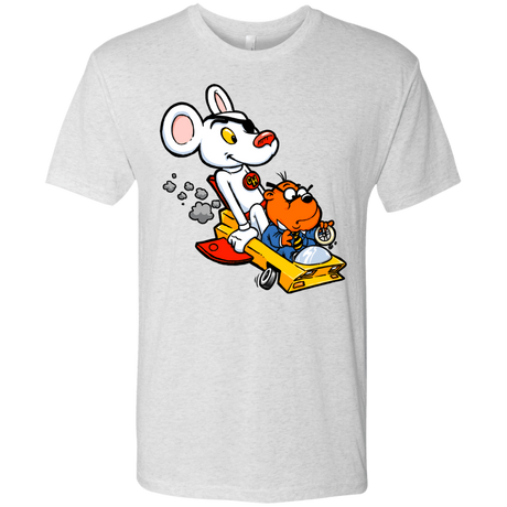 T-Shirts Heather White / Small Danger Mouse Men's Triblend T-Shirt