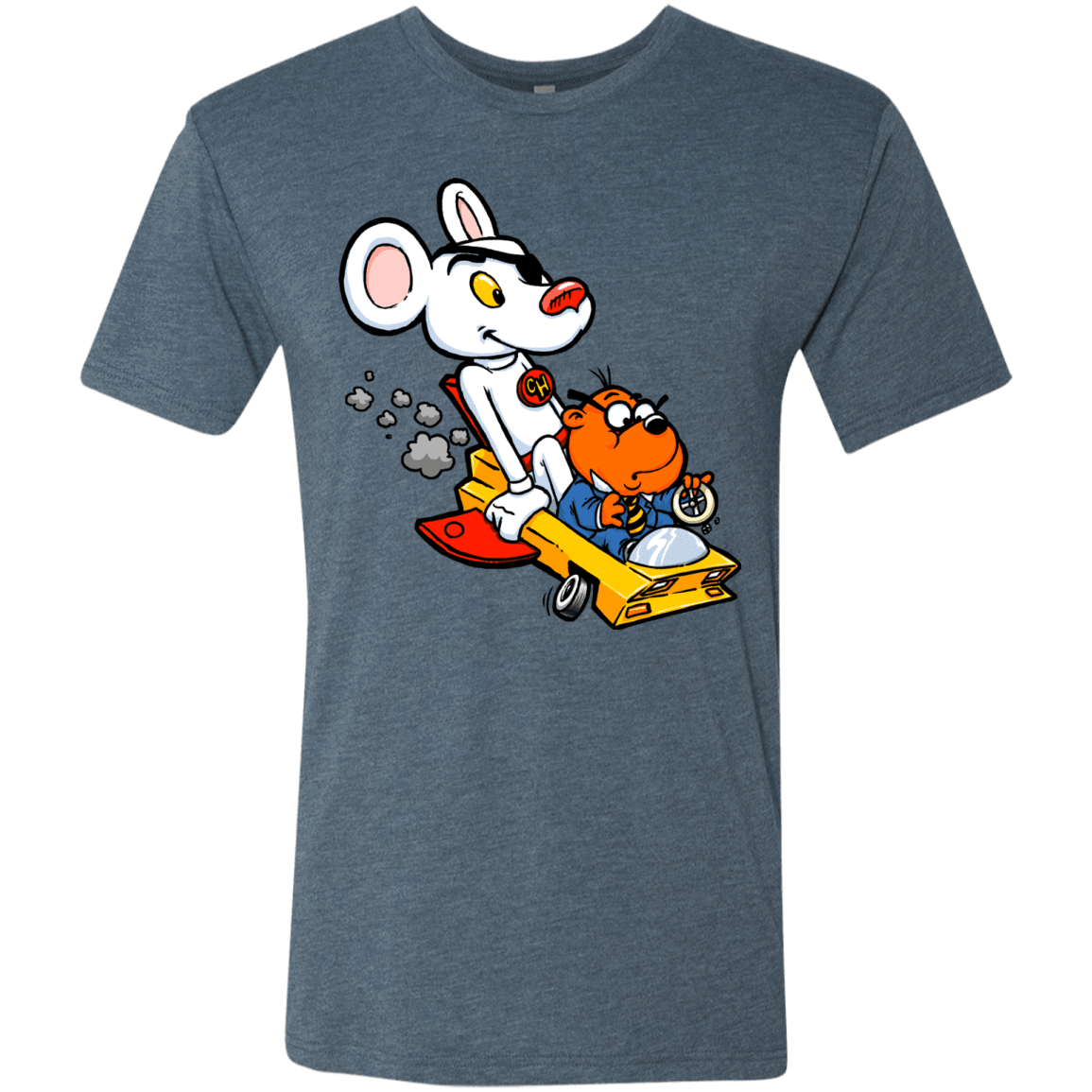 T-Shirts Indigo / Small Danger Mouse Men's Triblend T-Shirt