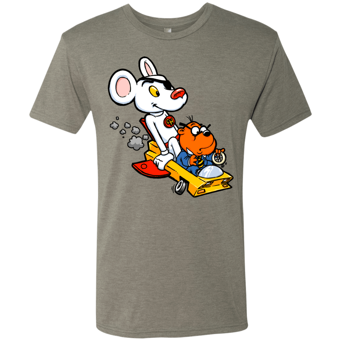T-Shirts Venetian Grey / Small Danger Mouse Men's Triblend T-Shirt