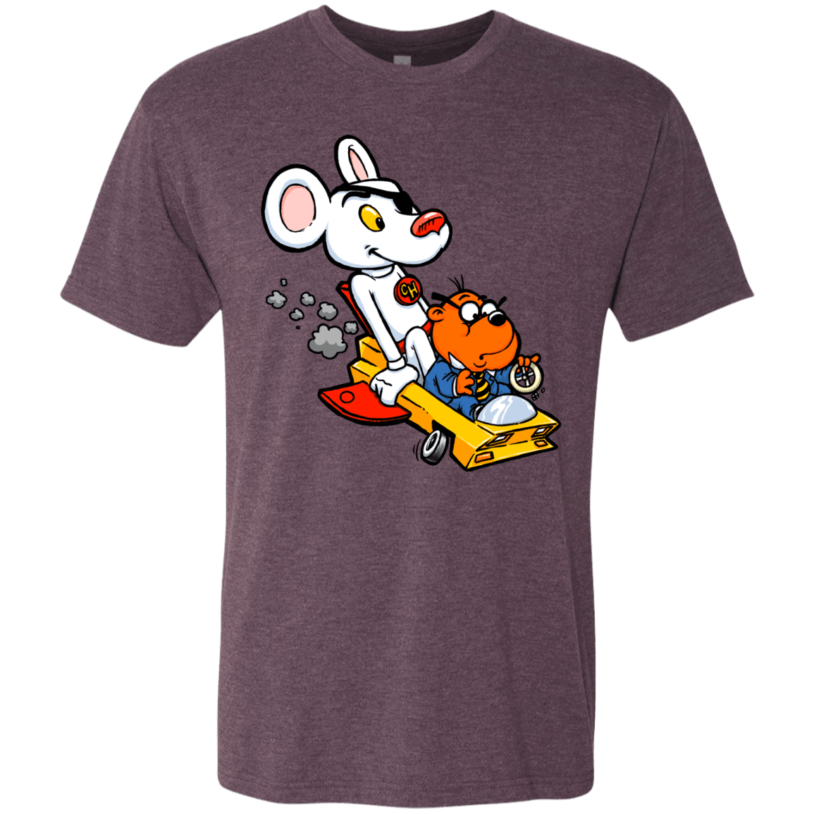 T-Shirts Vintage Purple / Small Danger Mouse Men's Triblend T-Shirt
