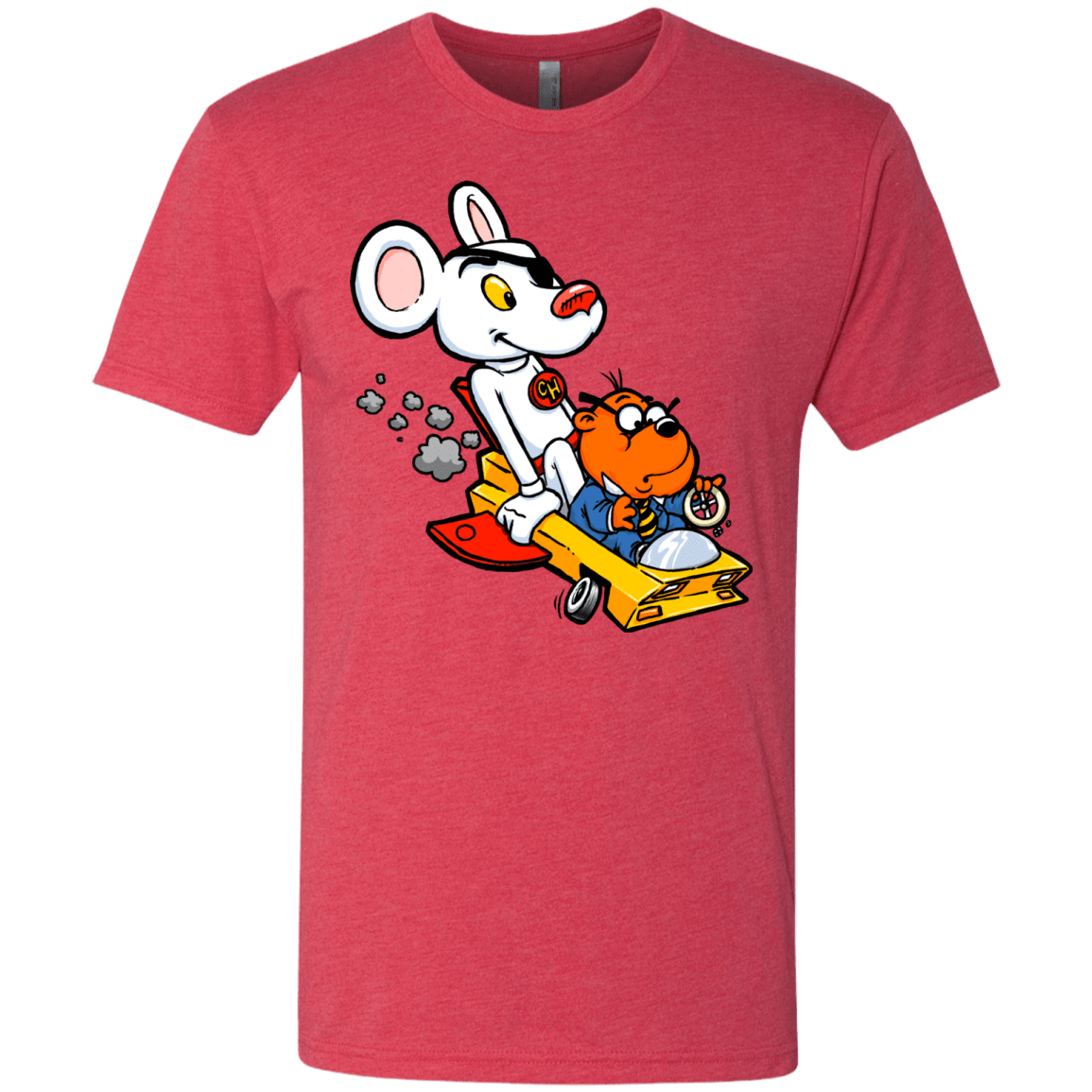 T-Shirts Vintage Red / Small Danger Mouse Men's Triblend T-Shirt