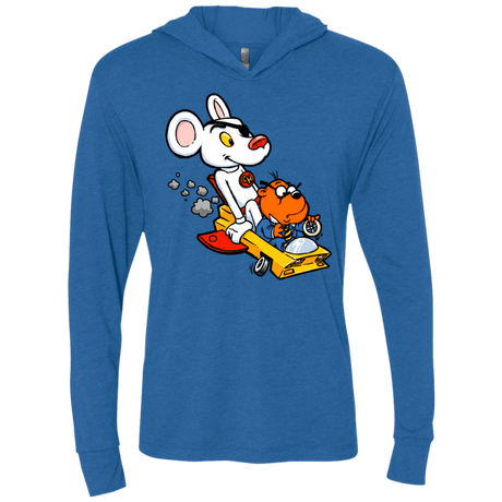 T-Shirts Vintage Royal / X-Small Danger Mouse Triblend Long Sleeve Hoodie Tee