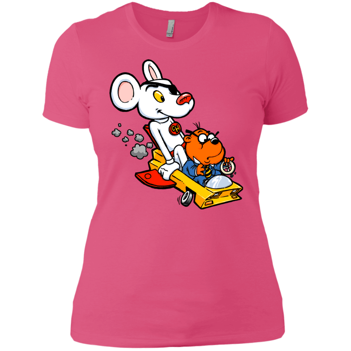 T-Shirts Hot Pink / X-Small Danger Mouse Women's Premium T-Shirt