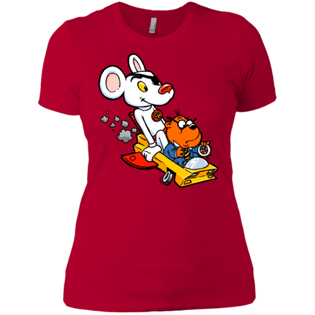 T-Shirts Red / X-Small Danger Mouse Women's Premium T-Shirt