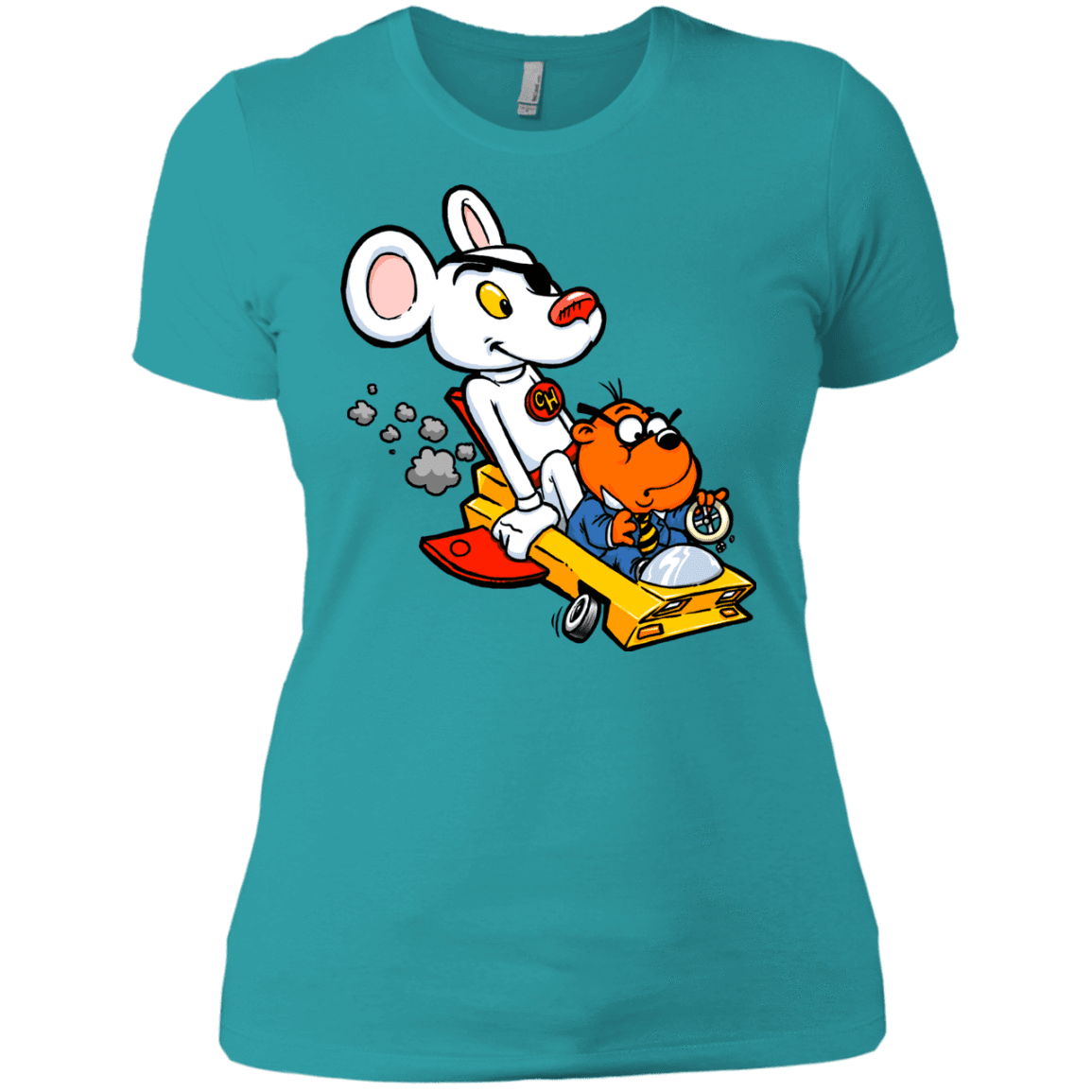 T-Shirts Tahiti Blue / X-Small Danger Mouse Women's Premium T-Shirt