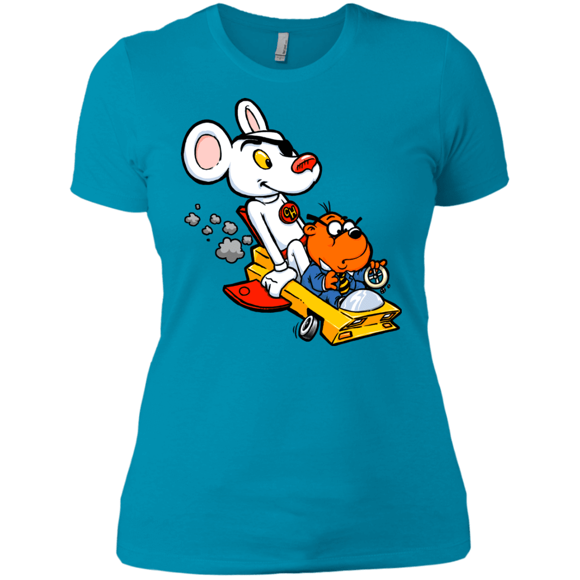 T-Shirts Turquoise / X-Small Danger Mouse Women's Premium T-Shirt