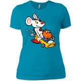 T-Shirts Turquoise / X-Small Danger Mouse Women's Premium T-Shirt