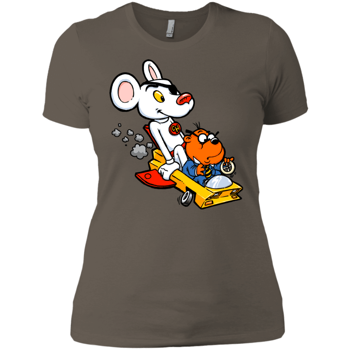 T-Shirts Warm Grey / X-Small Danger Mouse Women's Premium T-Shirt
