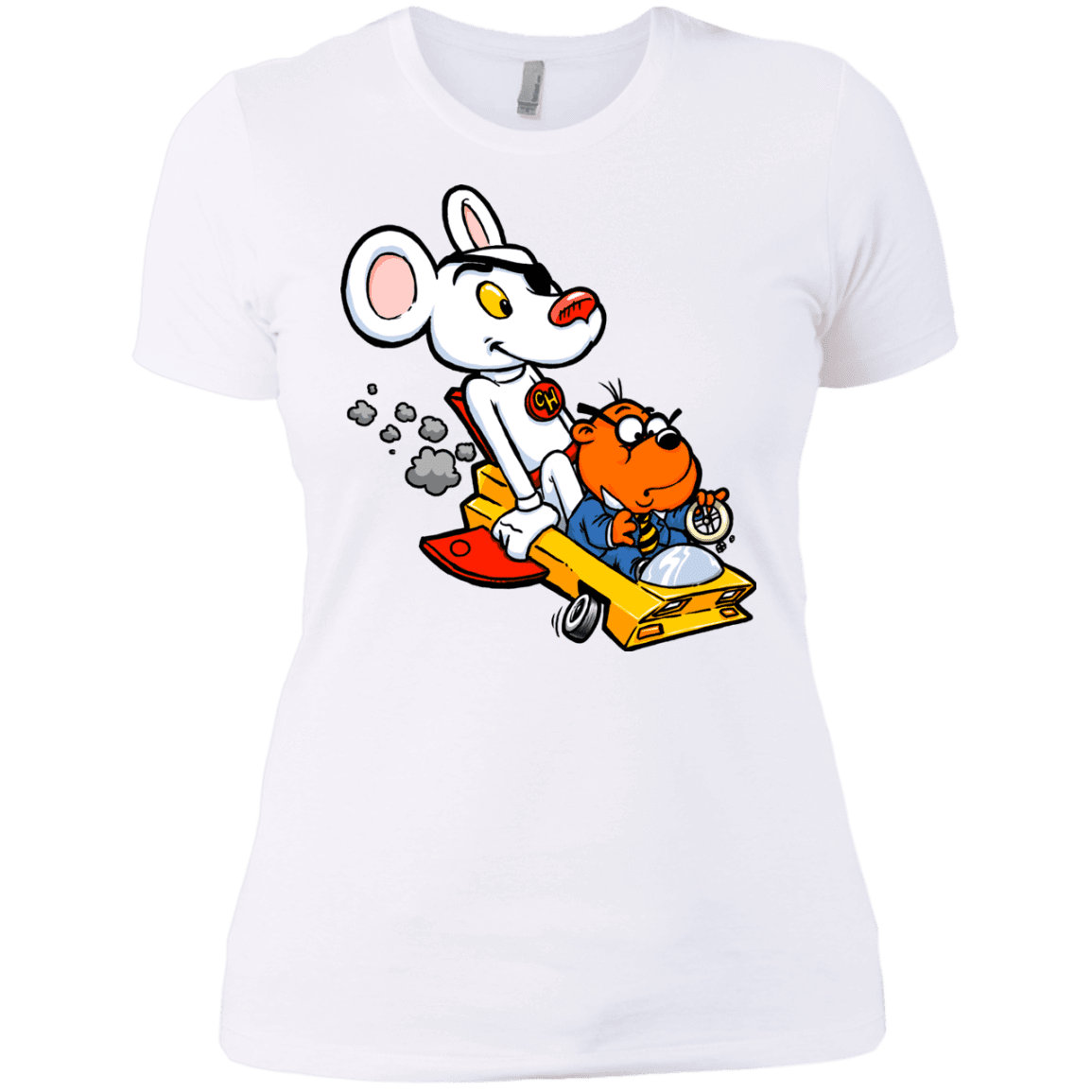 T-Shirts White / X-Small Danger Mouse Women's Premium T-Shirt