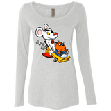 T-Shirts Heather White / Small Danger Mouse Women's Triblend Long Sleeve Shirt
