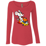 T-Shirts Vintage Red / Small Danger Mouse Women's Triblend Long Sleeve Shirt