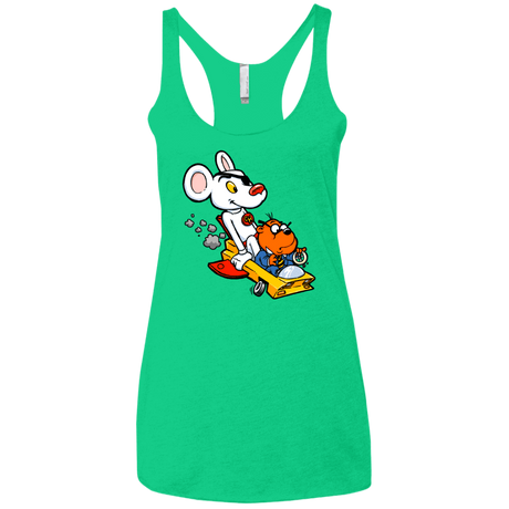 T-Shirts Envy / X-Small Danger Mouse Women's Triblend Racerback Tank