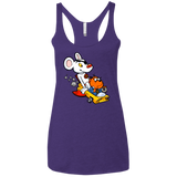 T-Shirts Purple / X-Small Danger Mouse Women's Triblend Racerback Tank