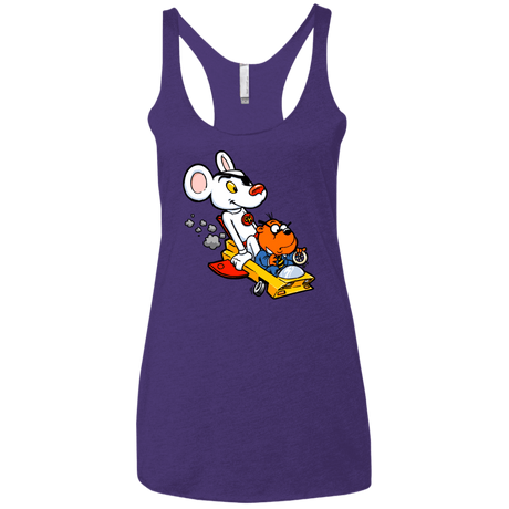 T-Shirts Purple / X-Small Danger Mouse Women's Triblend Racerback Tank