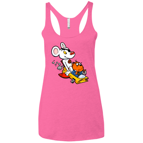 T-Shirts Vintage Pink / X-Small Danger Mouse Women's Triblend Racerback Tank