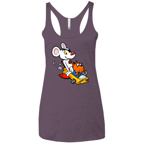 T-Shirts Vintage Purple / X-Small Danger Mouse Women's Triblend Racerback Tank