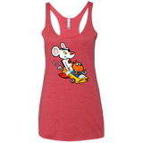 T-Shirts Vintage Red / X-Small Danger Mouse Women's Triblend Racerback Tank