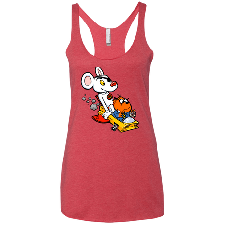 T-Shirts Vintage Red / X-Small Danger Mouse Women's Triblend Racerback Tank