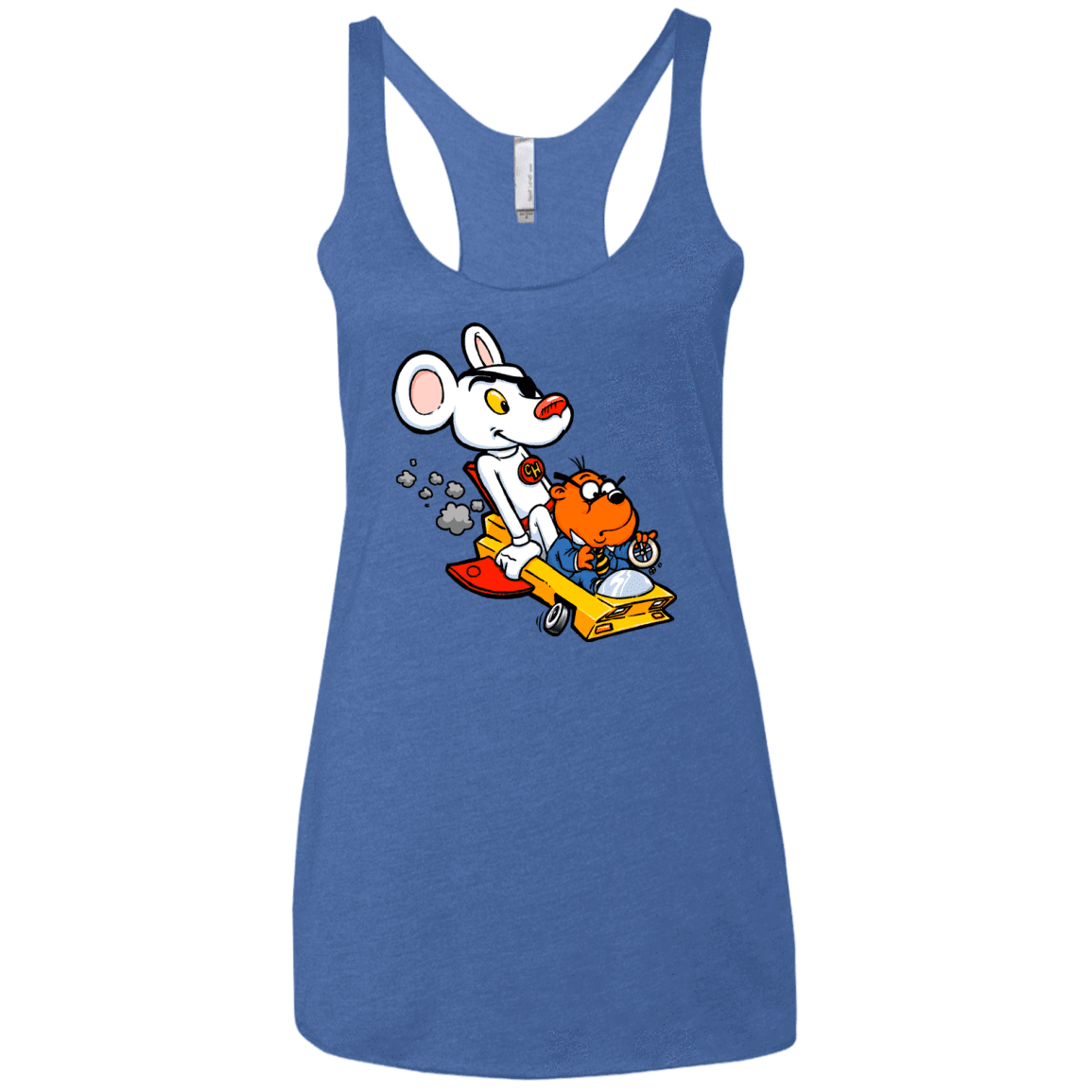 T-Shirts Vintage Royal / X-Small Danger Mouse Women's Triblend Racerback Tank