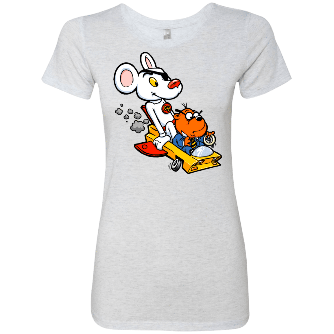 T-Shirts Heather White / Small Danger Mouse Women's Triblend T-Shirt