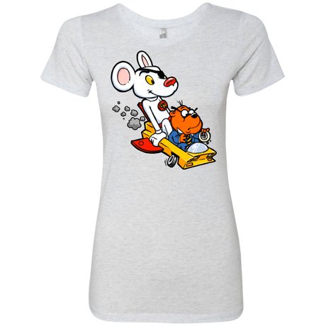 T-Shirts Heather White / Small Danger Mouse Women's Triblend T-Shirt