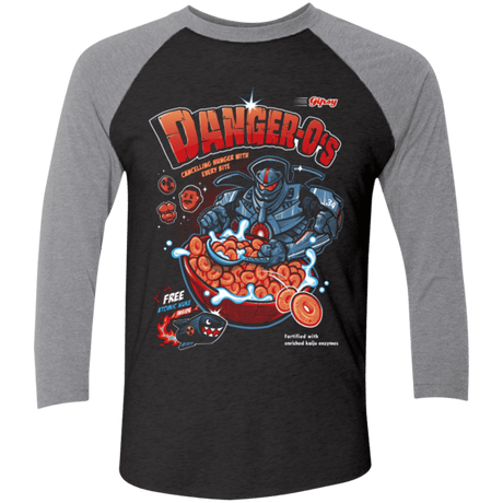 T-Shirts Vintage Black/Premium Heather / X-Small Danger O's Men's Triblend 3/4 Sleeve