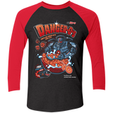 T-Shirts Vintage Black/Vintage Red / X-Small Danger O's Men's Triblend 3/4 Sleeve