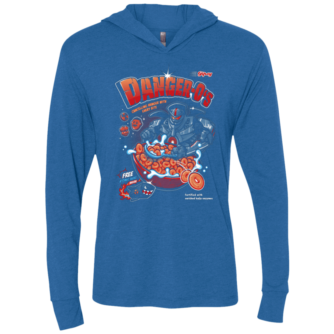 T-Shirts Vintage Royal / X-Small Danger O's Triblend Long Sleeve Hoodie Tee