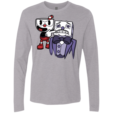 T-Shirts Heather Grey / S Dangerous Finger Men's Premium Long Sleeve
