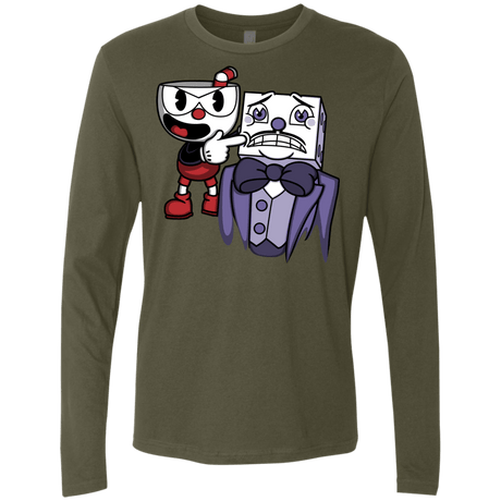 T-Shirts Military Green / S Dangerous Finger Men's Premium Long Sleeve