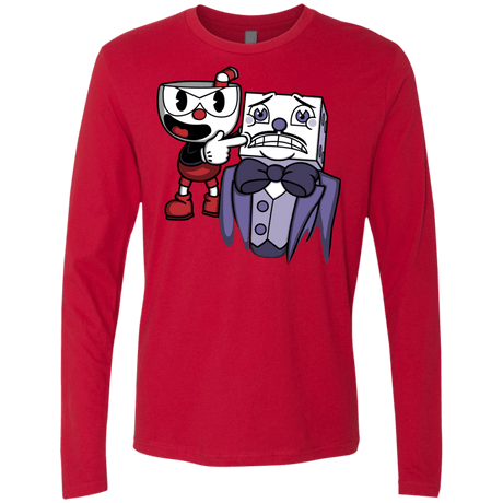 T-Shirts Red / S Dangerous Finger Men's Premium Long Sleeve