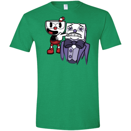 T-Shirts Heather Irish Green / S Dangerous Finger Men's Semi-Fitted Softstyle