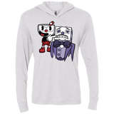 T-Shirts Heather White / X-Small Dangerous Finger Triblend Long Sleeve Hoodie Tee