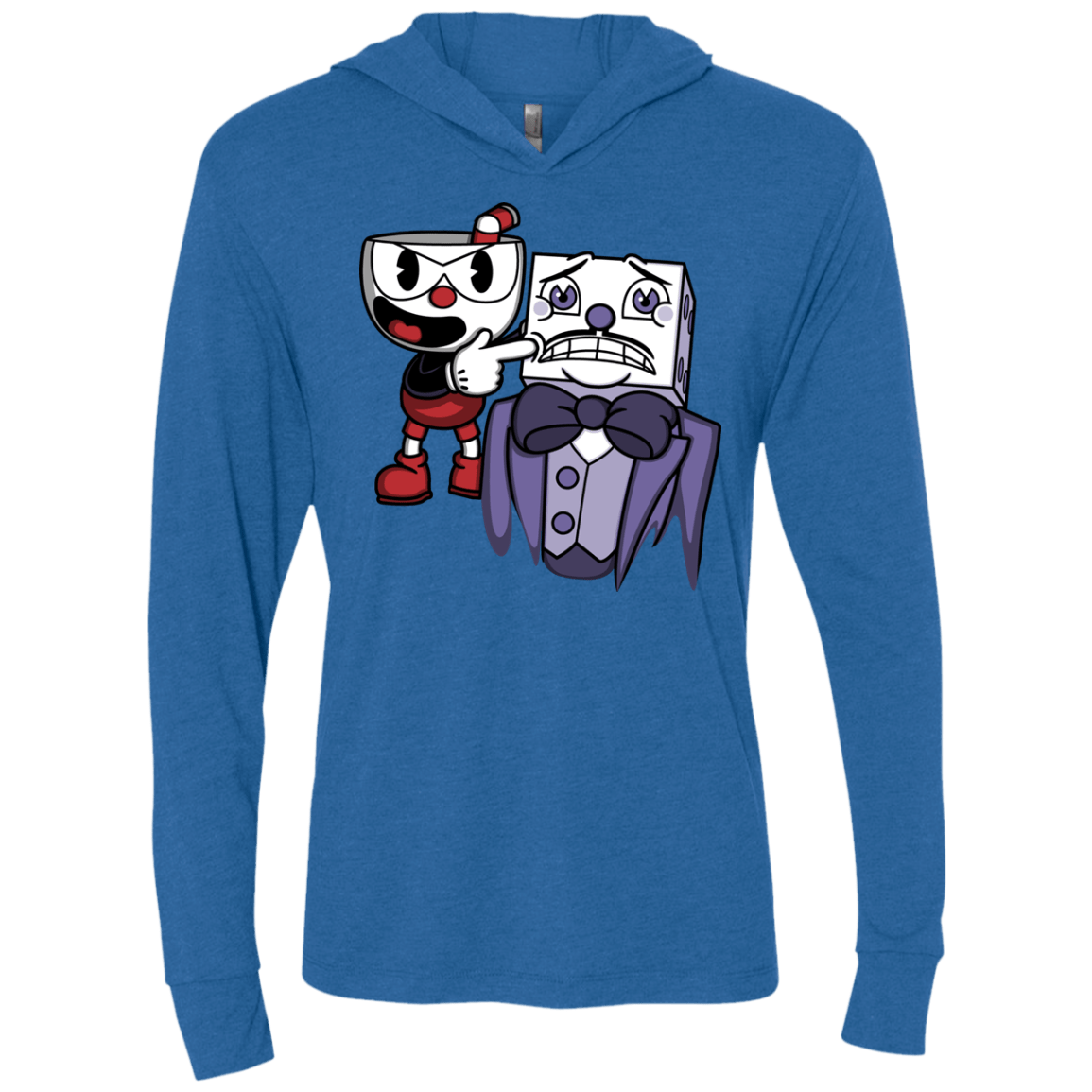 T-Shirts Vintage Royal / X-Small Dangerous Finger Triblend Long Sleeve Hoodie Tee