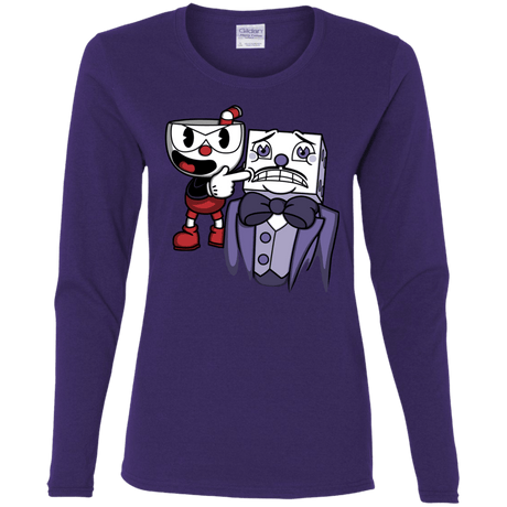 T-Shirts Purple / S Dangerous Finger Women's Long Sleeve T-Shirt